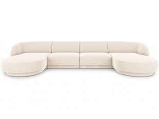 Panoraminė sofa Micadoni Miley, 334 x 155 x 74 cm, balta kaina ir informacija | Sofos | pigu.lt