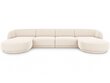 Panoraminė sofa Micadoni Miley, 334 x 155 x 74 cm, balta kaina ir informacija | Sofos | pigu.lt