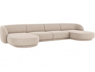 Panoraminė sofa Micadoni Miley, 334 x 155 x 74 cm, smėlio kaina ir informacija | Sofos | pigu.lt