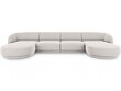 Panoraminė sofa Micadoni Miley, 334 x 155 x 74 cm,pilka kaina ir informacija | Sofos | pigu.lt