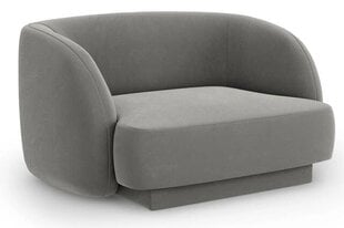 Бархатное кресло Micadoni Miley, 109 x 85 x 74, серый цвет цена и информация | Кресла в гостиную | pigu.lt