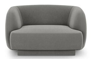 Бархатное кресло Micadoni Miley, 109 x 85 x 74, серый цвет цена и информация | Кресла в гостиную | pigu.lt