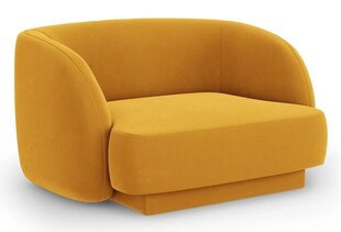Бархатное кресло Micadoni Miley, 109 x 85 x 74, желтый цвет цена и информация | Кресла в гостиную | pigu.lt