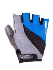 Велоперчатки Vivo, (S) сине-серые цена и информация | Велосипедные перчатки | pigu.lt