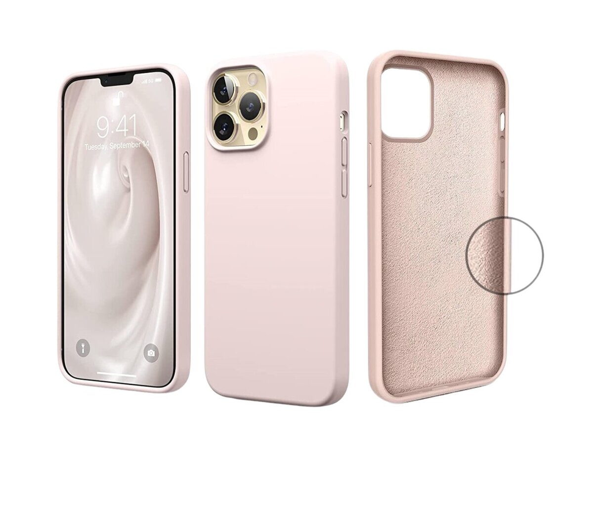 Jashinne Silicone Case Set 3in1 IP14PM цена и информация | Apsauginės plėvelės telefonams | pigu.lt