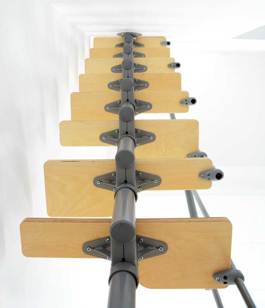 Moduliniai laiptai Vienna Minka sidabrinė, 294 cm цена и информация | Laiptai | pigu.lt