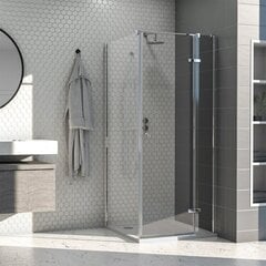 Душевая кабина Aqualux Hinged 98, 90x80x200 см цена и информация | Душевые кабины | pigu.lt