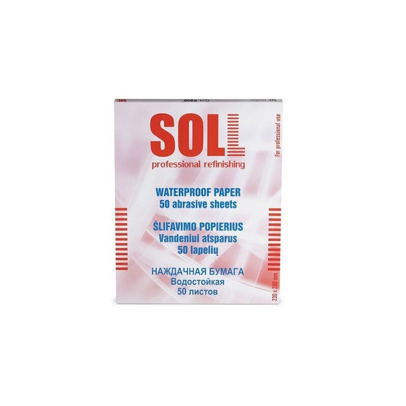 Poliravimo popierius Soll P800 50tk, 230x280mm kaina ir informacija | Mechaniniai įrankiai | pigu.lt