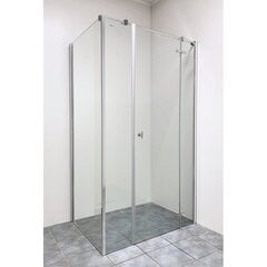 Dušo kabina Aqualux Hinged 128, 120x80x200 cm kaina ir informacija | Dušo kabinos | pigu.lt