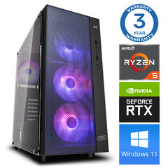 INTOP Ryzen 5 3600 16GB 240SSD M.2 NVME RTX4060Ti 8GB WIN11Pro цена и информация | Стационарные компьютеры | pigu.lt