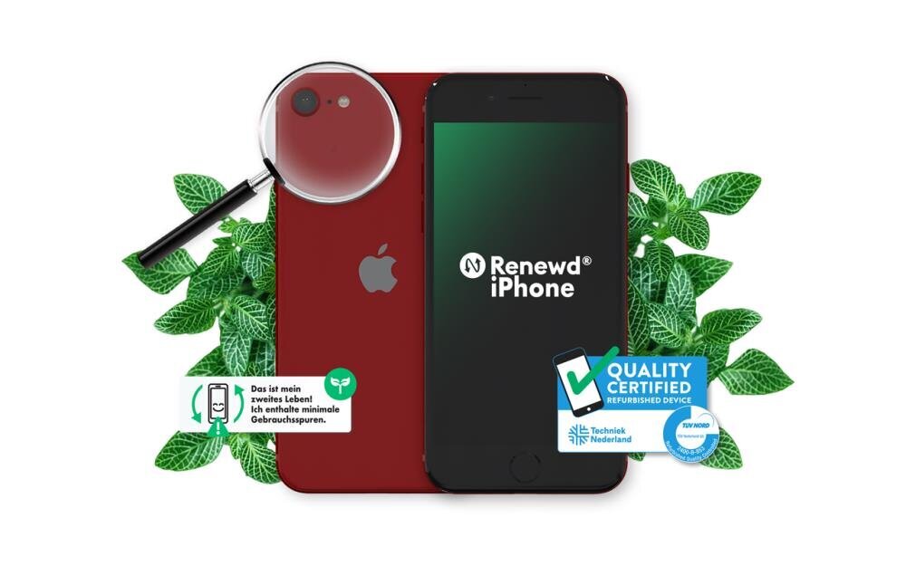 Renewd® iPhone SE (2022) 64GB RND-P26664 Red kaina ir informacija | Mobilieji telefonai | pigu.lt