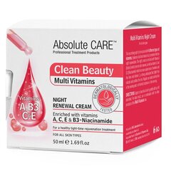 Ночной омолаживающий и увлажняющий крем для лица Absolute Care Multi Vitamins, 50 мл цена и информация | Кремы для лица | pigu.lt