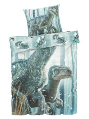 постельное белье хлопок динозавр а804 - синий цена и информация | Постельное белье | pigu.lt