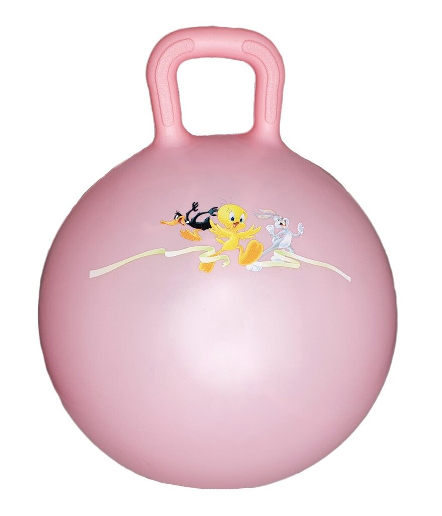 Šokinėjimo kamuolys vaikams Fun Ball Looney Tunes 45 cm, rožinis цена и информация | Gimnastikos kamuoliai | pigu.lt