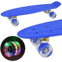 Скейтборд со светящимися колесами, синий цена и информация | Скейтборды | pigu.lt
