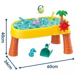 WOOPIE стол для воды и песка 2 в 1, пиратский корабль, 8 эл. цена и информация | Игрушки для песка, воды, пляжа | pigu.lt