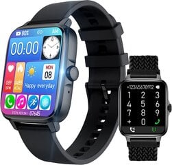 Qoosea P1 Black kaina ir informacija | Išmanieji laikrodžiai (smartwatch) | pigu.lt