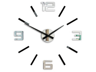 Sieninis laikrodis SilverBlack&Mirror kaina ir informacija | Laikrodžiai | pigu.lt
