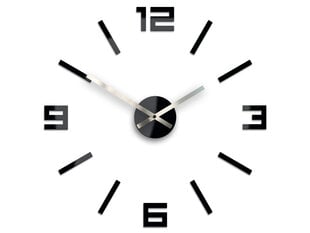 Sieninis laikrodis ArabicBlack цена и информация | Часы | pigu.lt