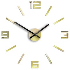Sieninis laikrodis ArabicMirrorGold цена и информация | Часы | pigu.lt