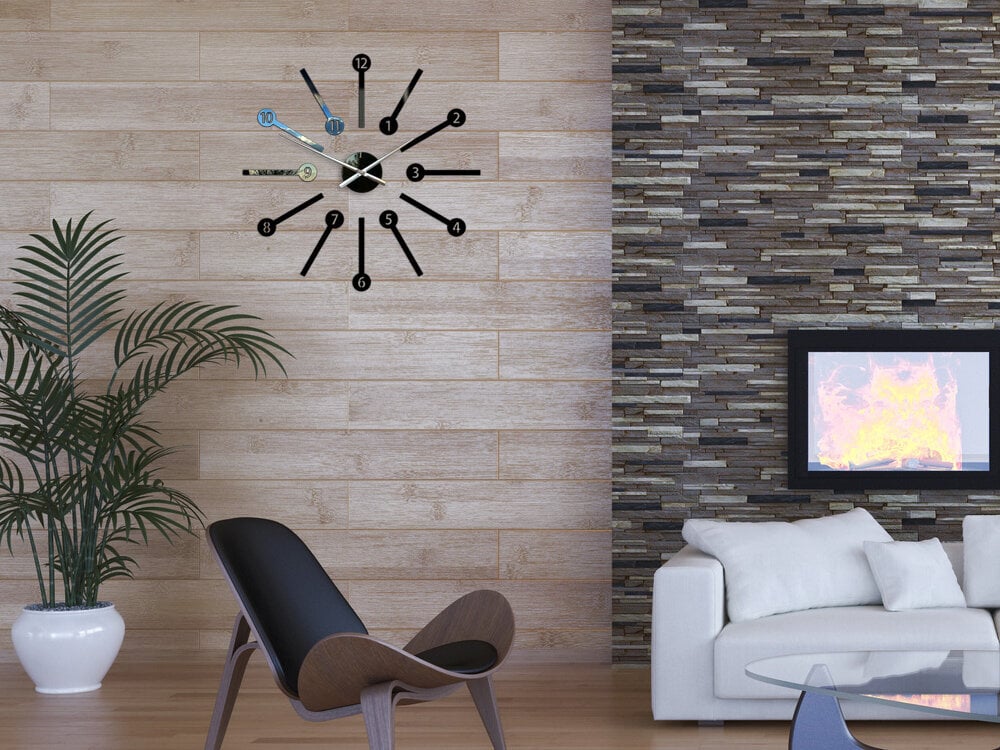 Sieninis laikrodis MetroBlack kaina ir informacija | Laikrodžiai | pigu.lt