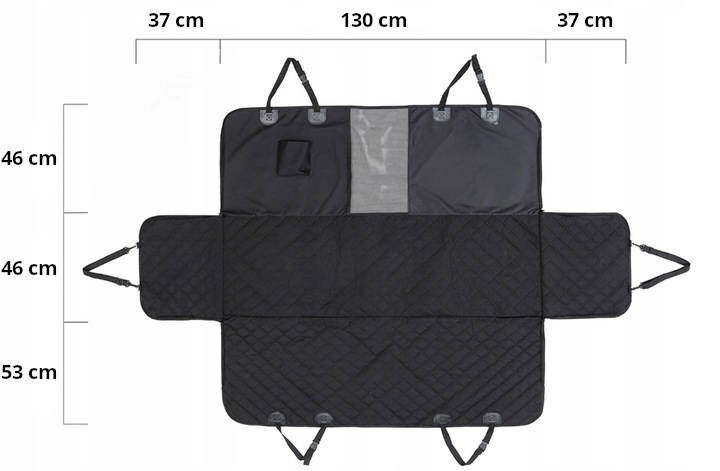 Automobilio sėdynės užvalkalas Mersjo, juodas, 145 x 204 cm kaina ir informacija | Kelioniniai reikmenys | pigu.lt