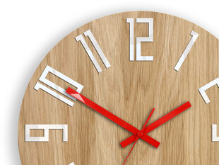 Sieninis laikrodis SlimWoodRed kaina ir informacija | Laikrodžiai | pigu.lt
