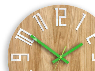 Sieninis laikrodis SlimWoodGreen kaina ir informacija | Laikrodžiai | pigu.lt