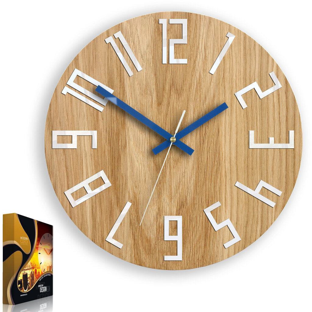 Sieninis laikrodis SlimWoodNavyBlue kaina ir informacija | Laikrodžiai | pigu.lt