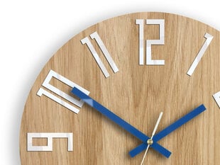 Sieninis laikrodis SlimWoodNavyBlue цена и информация | Часы | pigu.lt