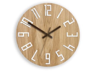 Sieninis laikrodis SlimWoodBrown kaina ir informacija | Laikrodžiai | pigu.lt