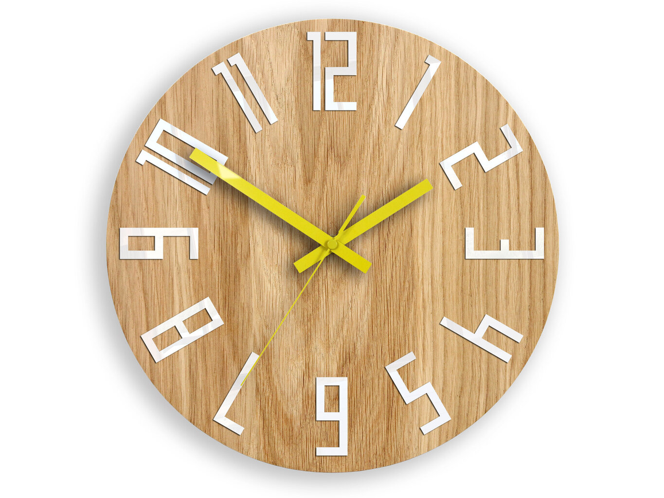 Sieninis laikrodis SlimWoodYellow цена и информация | Laikrodžiai | pigu.lt