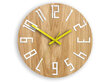 Sieninis laikrodis SlimWoodYellow цена и информация | Laikrodžiai | pigu.lt