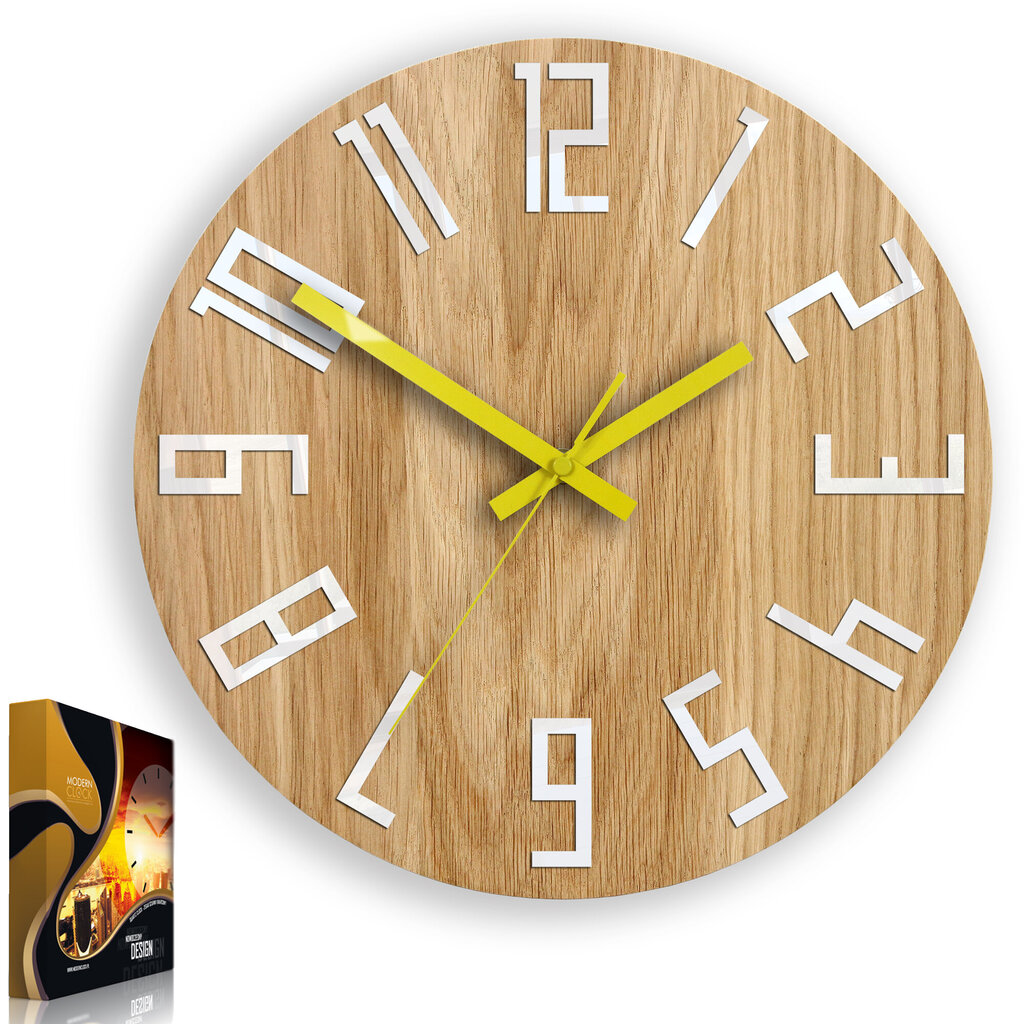 Sieninis laikrodis SlimWoodYellow kaina ir informacija | Laikrodžiai | pigu.lt