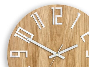 Sieninis laikrodis SlimWoodWhite kaina ir informacija | Laikrodžiai | pigu.lt