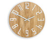 Sieninis laikrodis SlimWoodWhite цена и информация | Laikrodžiai | pigu.lt