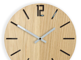 Sieninis laikrodis CarloWoodBlack цена и информация | Часы | pigu.lt