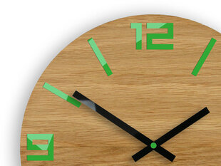 Sieninis laikrodis ArabikwoodGreen цена и информация | Часы | pigu.lt