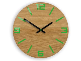 Sieninis laikrodis ArabikwoodGreen цена и информация | Часы | pigu.lt