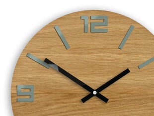 Sieninis laikrodis ArabicwoodGrey цена и информация | Часы | pigu.lt