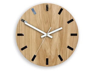 Sieninis laikrodis SimpleWoodWhite цена и информация | Часы | pigu.lt