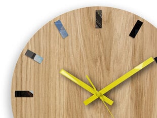 Sieninis laikrodis SimpleWoodYellow цена и информация | Часы | pigu.lt