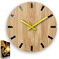 Sieninis laikrodis SimpleWoodYellow kaina ir informacija | Laikrodžiai | pigu.lt