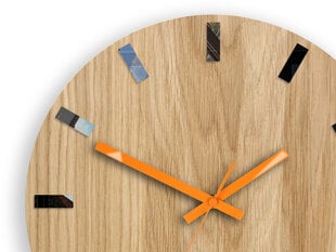 Sieninis laikrodis SimpleWoodBlackOrange kaina ir informacija | Laikrodžiai | pigu.lt