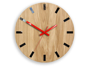 Sieninis laikrodis SimpleWoodRed kaina ir informacija | Laikrodžiai | pigu.lt