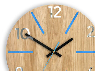 Sieninis laikrodis AkselWoodBlueMirror kaina ir informacija | Laikrodžiai | pigu.lt