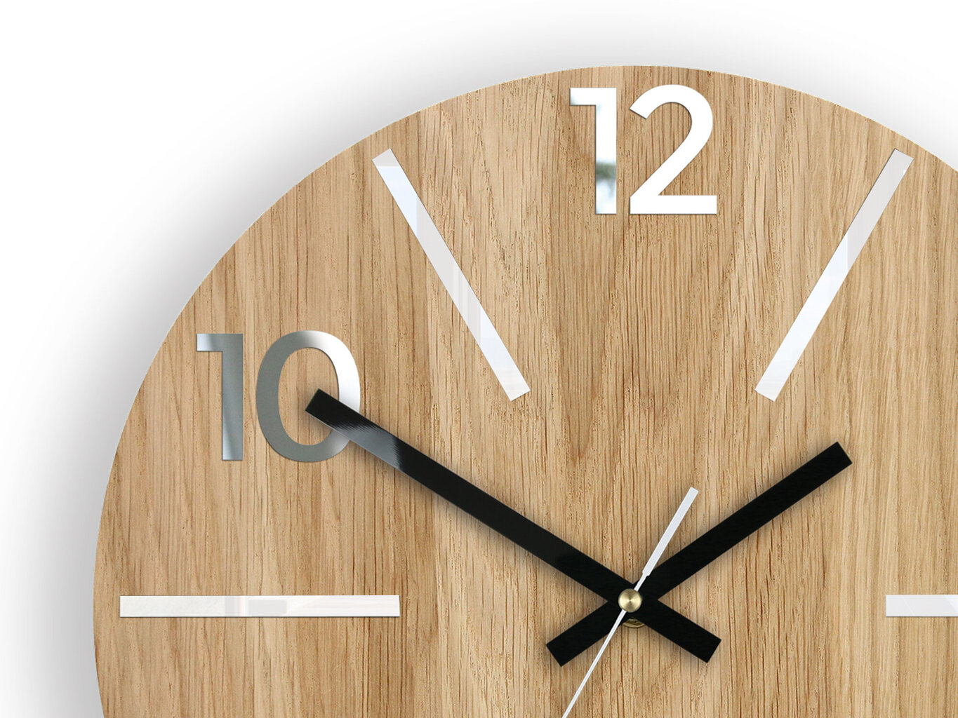 Sieninis laikrodis AkselWoodWhiteMirror kaina ir informacija | Laikrodžiai | pigu.lt