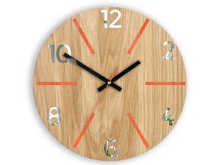 Sieninis laikrodis AkselWoodOrangeMirror kaina ir informacija | Laikrodžiai | pigu.lt