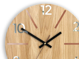 Sieninis laikrodis AkselWoodCopperMirror kaina ir informacija | Laikrodžiai | pigu.lt