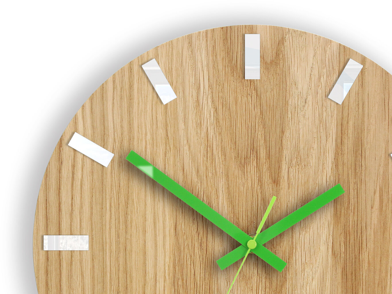 Sieninis laikrodis SimpleWoodWhiteGreen kaina ir informacija | Laikrodžiai | pigu.lt